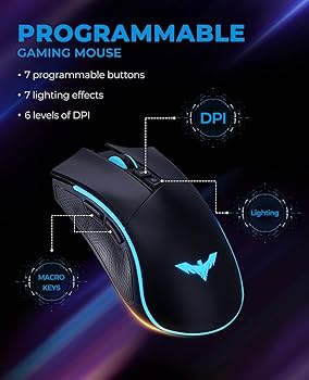 Amazon | havit メカニカルキーボードとマウスのコンボ RGB
