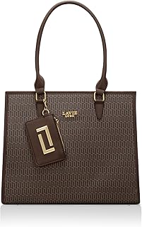 Lavie Luxe Women's Monogram Quad25 Pro Tote Laptop Bag | Tote Laptop Bag for Work | Ladies Purse | Stylish Shoulder Bag | ... Price In India