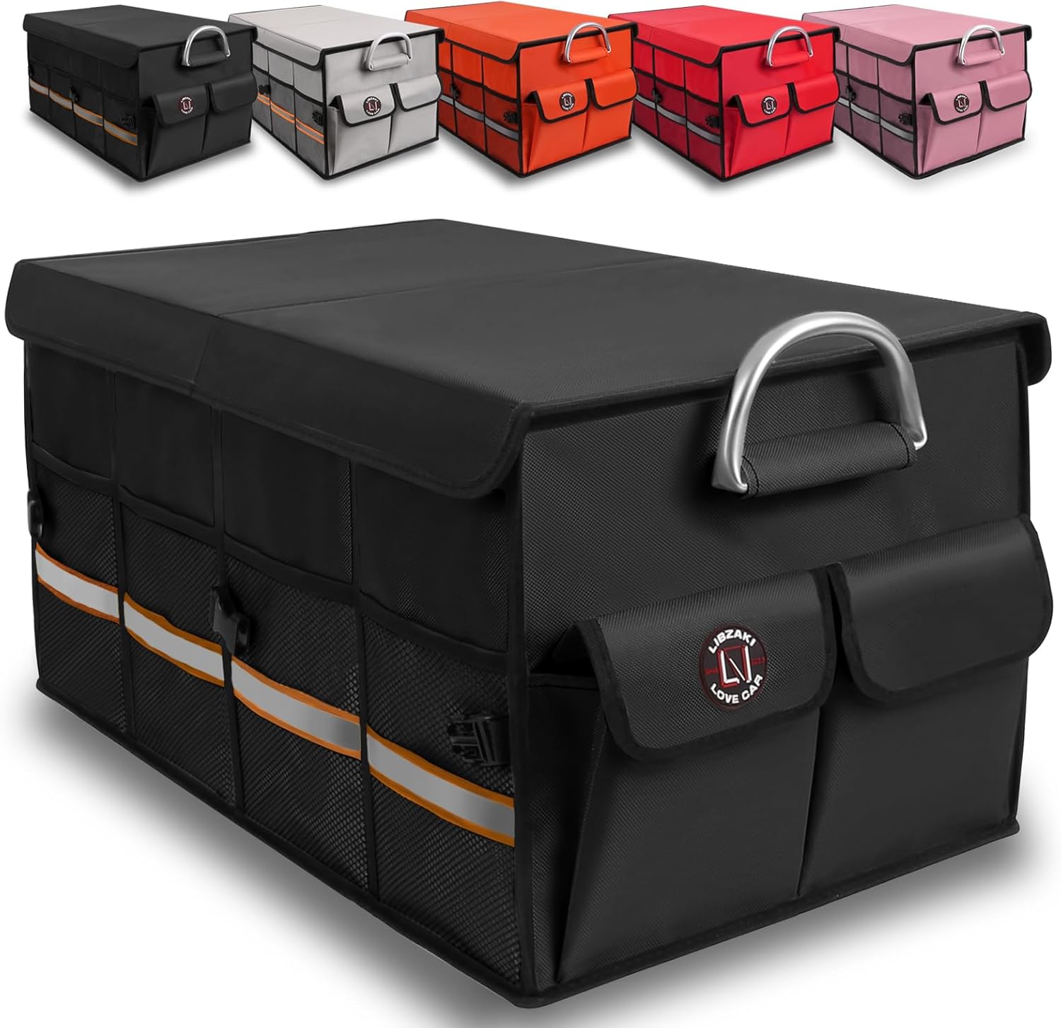 Trunk Organizer, LIBZAKI Cargo Organizer, Premium Multi Compartments Collapsible