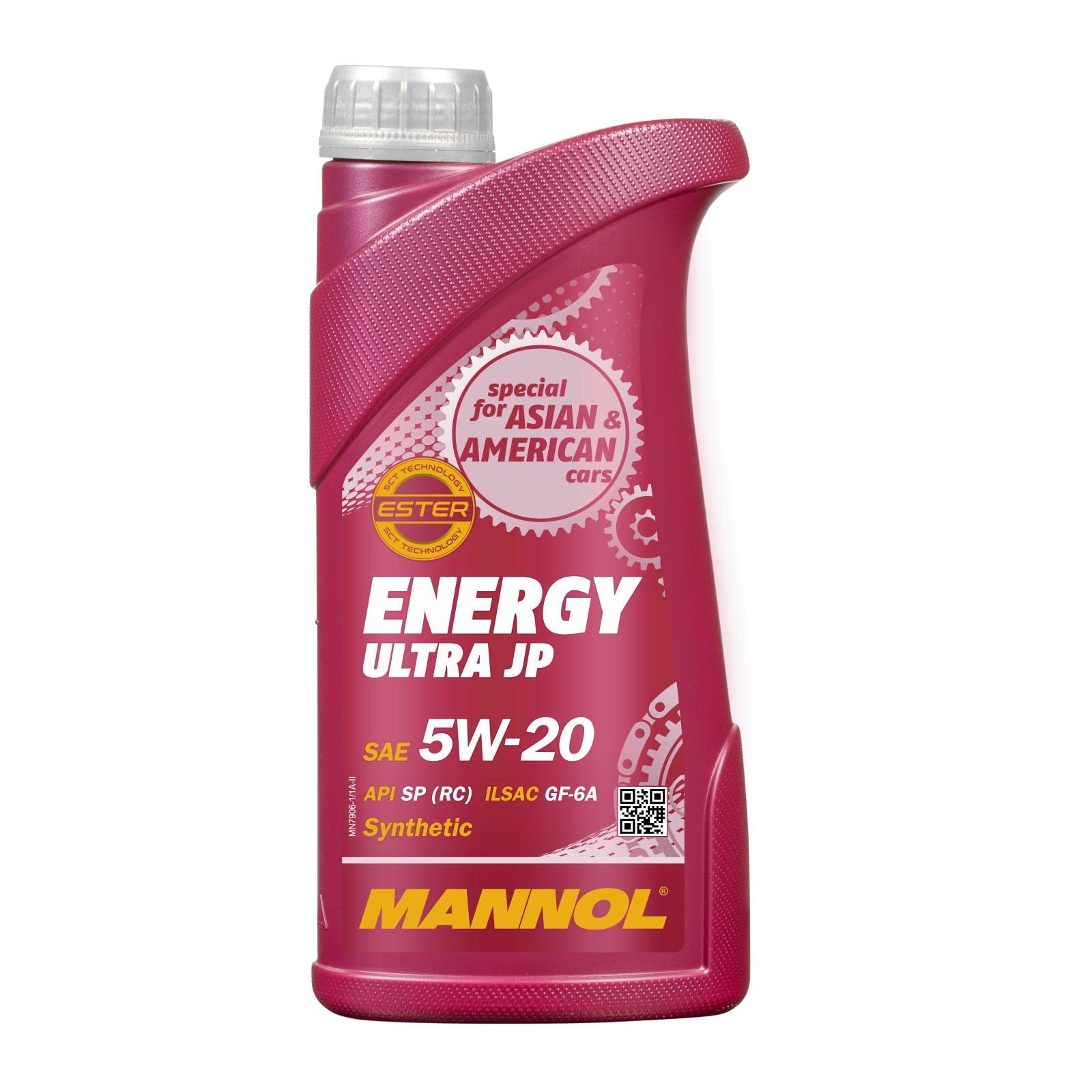 1 Litre Energy Ultra JP 5W-20 Engine Oil 7906 API SN Bi-Synthetic PAO And Ester Technology