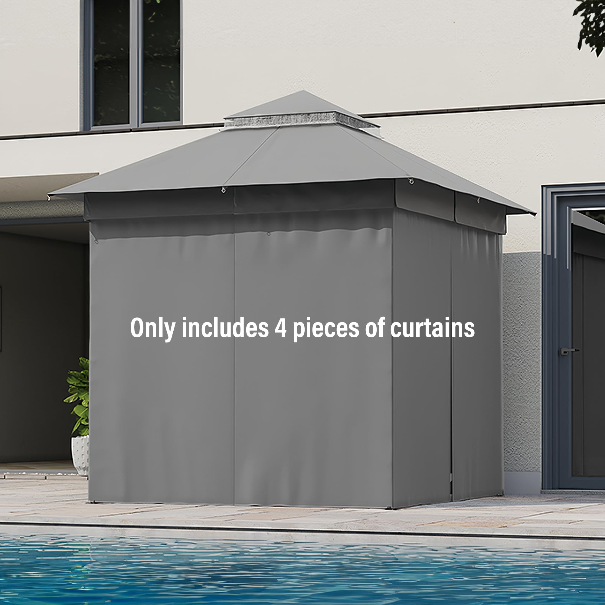 Amazon.com : LAUSAINT HOME Gazebo Replacement Privacy Curtains 8