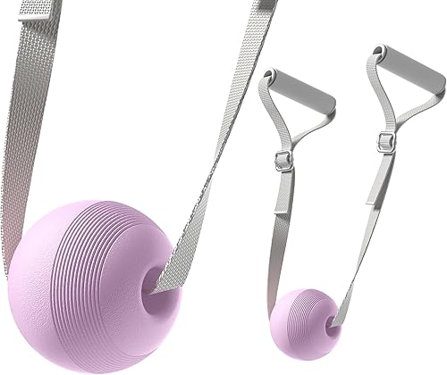 Vista 10 de VICSKY Pelota de masaje de cacahuete – Doble bola de liberación miofascial de lacrosse, rodillo de tejido profundo para cuello, espalda y pies, B