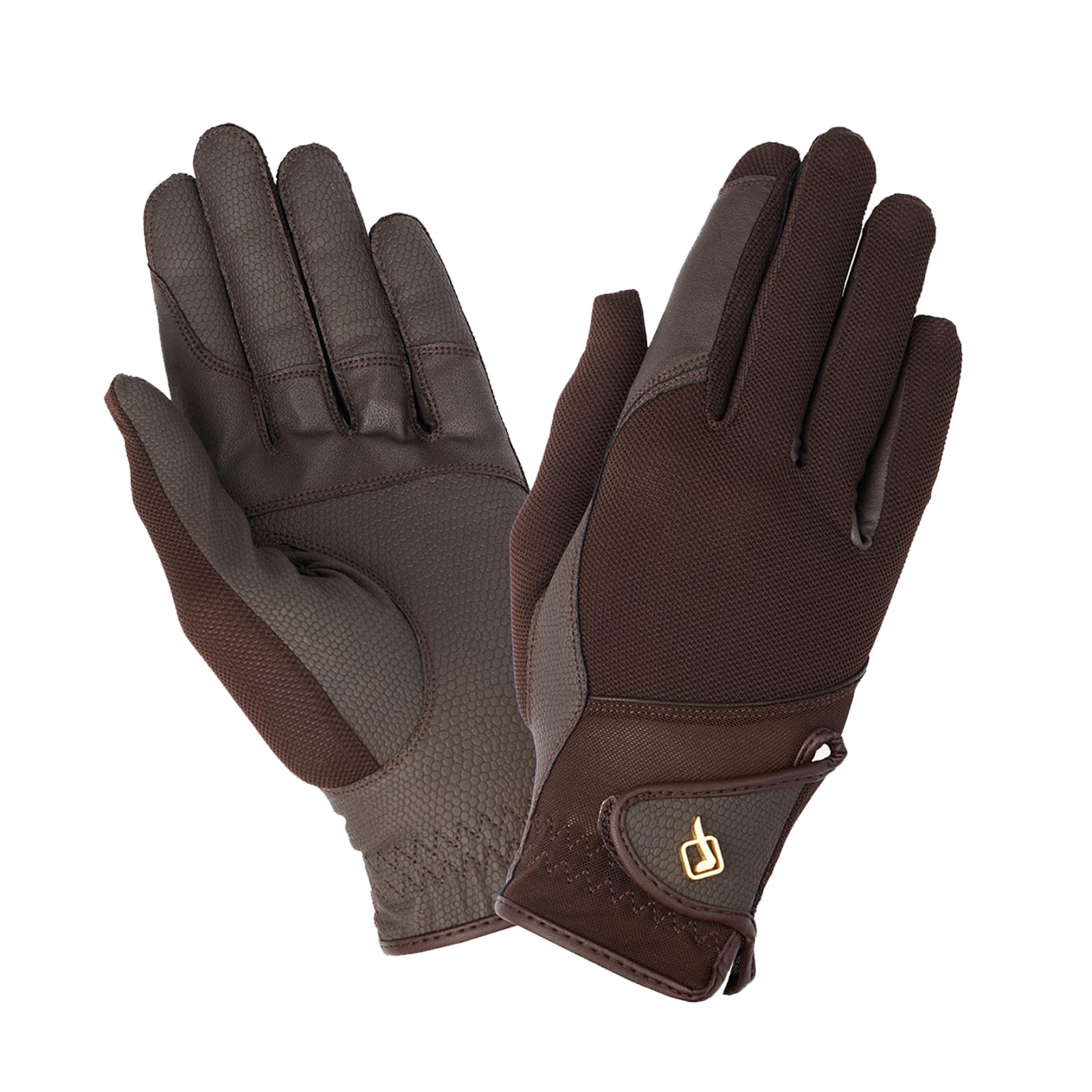 LeMieux Pro Mesh Horse Riding Gloves - Brown Medium