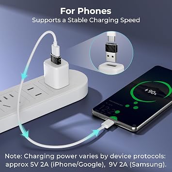 Basesailor USB to USB C Car Charger Adapter 3Pack,USBC CarPlay Converter | Type C Female to USBA Male Cable Adaptor for Apple iPhone 17 17e 16 16e 15 Pro Max,Samsung S26,Not for iPad/Magsafe/HomePod