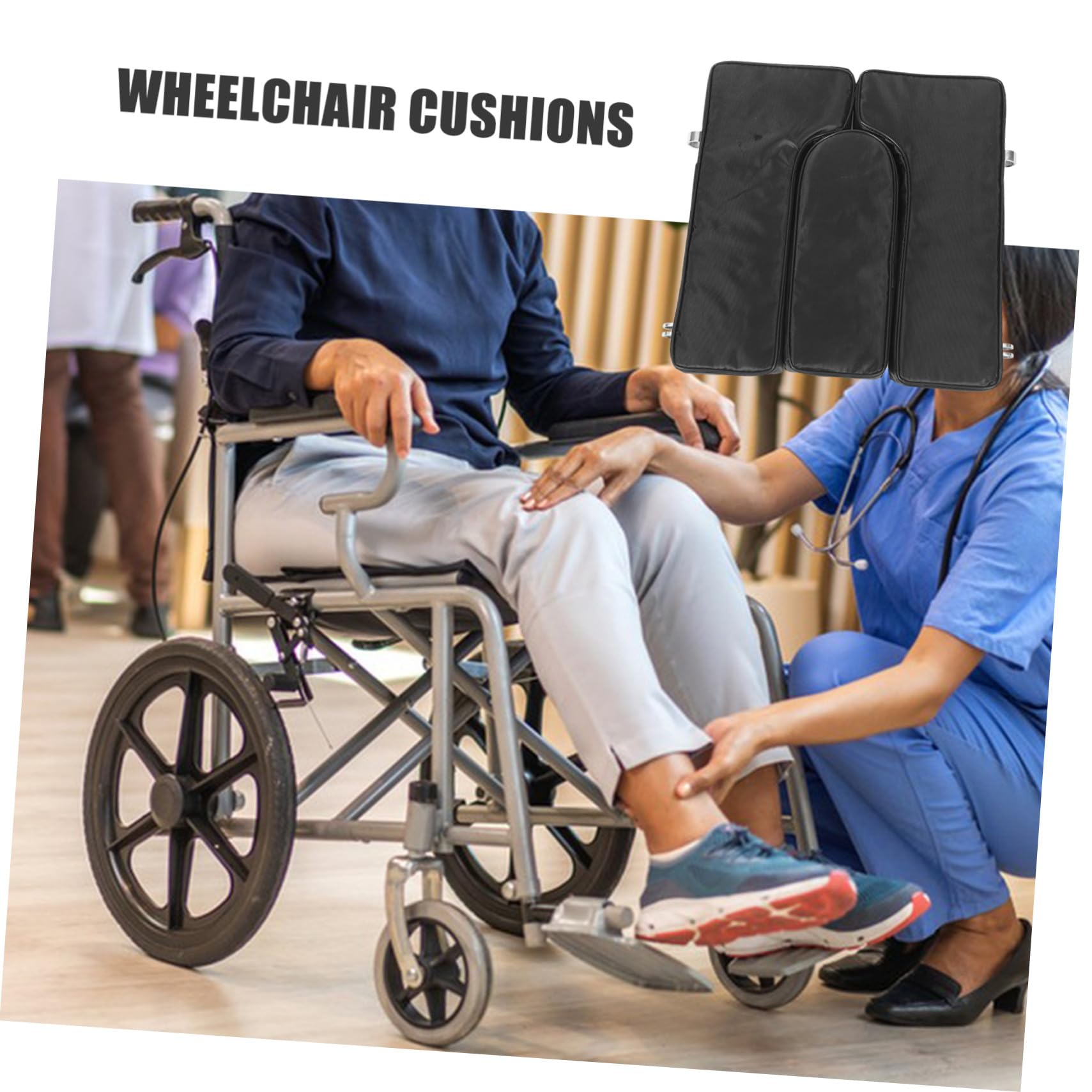 FRCOLOR Cojín de Asiento para Silla de Ruedas Almohadón Cómodo para Asiento Cojín de Repuesto para Silla de Ruedas