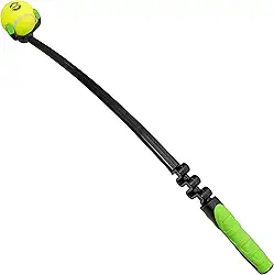 Lançador de bola de tênis Franklin Pet Supply para cães – Bola de cachorro + lançador de bola de tênis para buscar – Brinquedo perfeito para cães grandes + pequenos