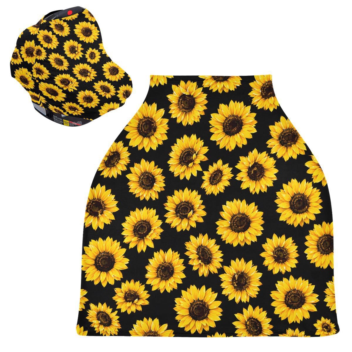 Cubierta de lactancia, suave para el asiento del coche, cubierta de girasol multiusos para el asiento del coche del bebé, cubierta del carrito de la compra, bufanda, manta ligera para cochecito
