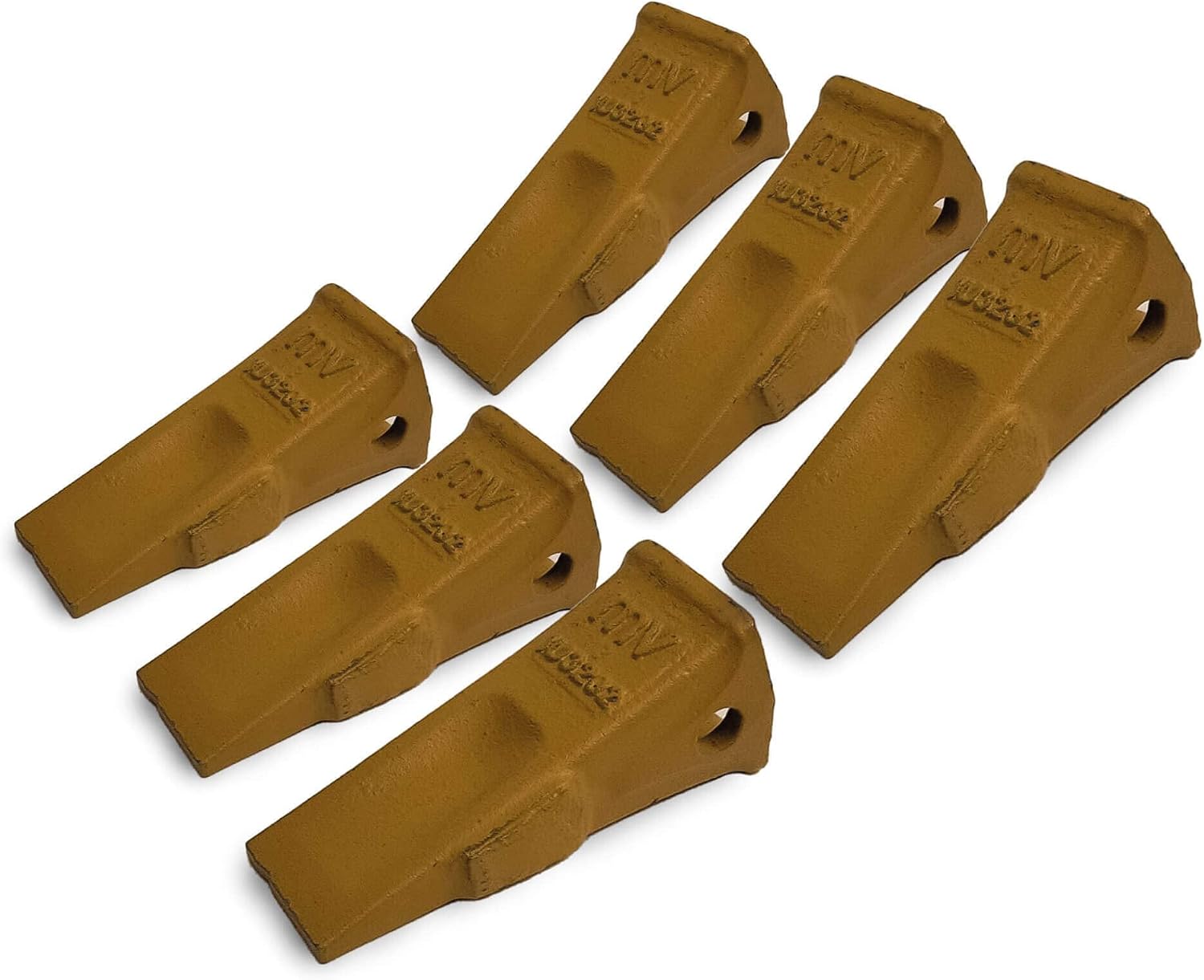 6er-Pack Baggerzähne Cat J250 – Flach, 1U3252, Aus Verschleißfestem Stahl