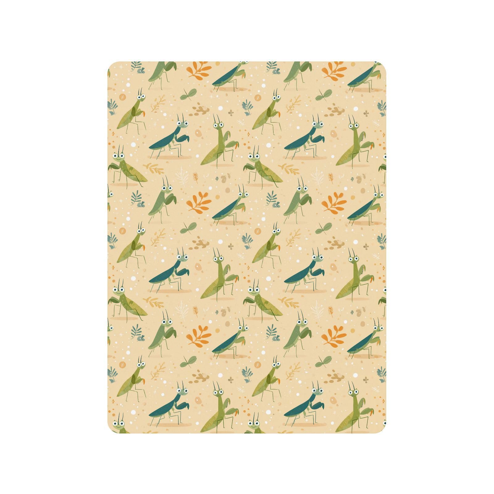 Funny Seasons Mantis Giallo Lenzuola Culla Cotone Baby Playard Sheet Morbido Mussola Culla Biancheria da Letto per Nursery Decor, 1 Confezione de cuna para bebes trenzado