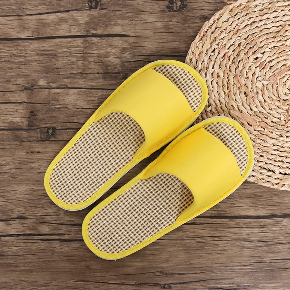 3 Pairs Disposable Slippers for Guests,House Slippers for Guests, Open Toe Indoor Slippers Comfortable Washable,Multi-Color Casual