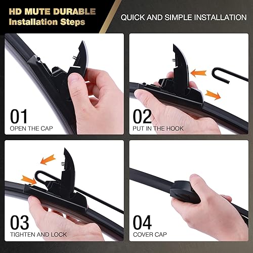 Miniatura 7 de Escobillas de repuesto para limpiaparabrisas de 20 pulgadas + 20 pulgadas para Ford F150 F250 F350 F450 F550 2008-1999 Expedition 2007-1999 Explorer