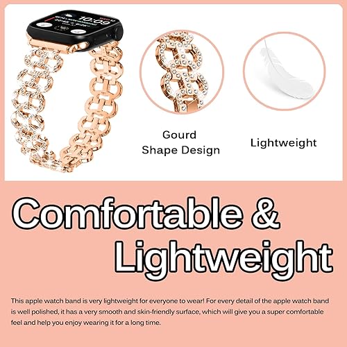 Miniatura 4 de Miimall Compatible con Apple Watch de 1.496 pulgadas, 1.575 pulgadas, 1.614 pulgadas, 1.654 pulgadas, 1.732 pulgadas, 1.772 pulgadas, correa de