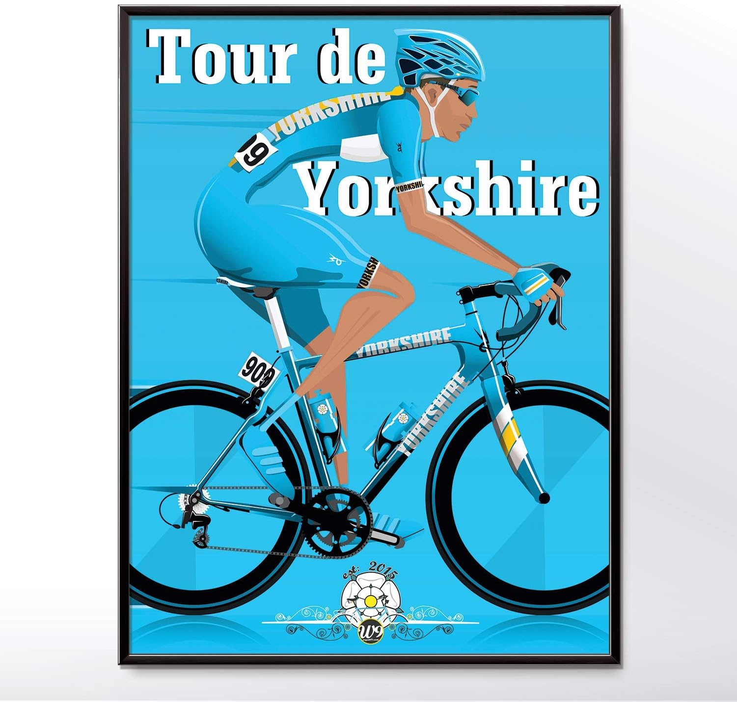 Tour de Yorkshire Bicycle Bike Cycling Poster Wall Art Print Home Décor York cycle