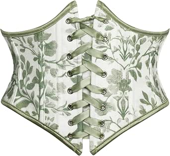 Scarlet Darkness Floral Lace-Up Corset Belt for Women