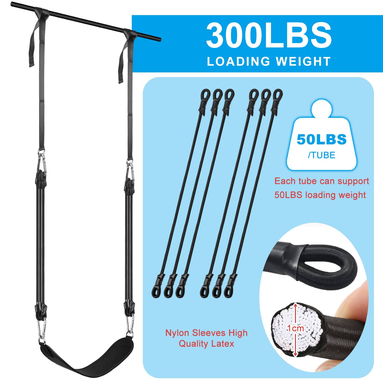 Bande élastique D’assistance Tractions 3DActive – Résistance 27kg (noire)
