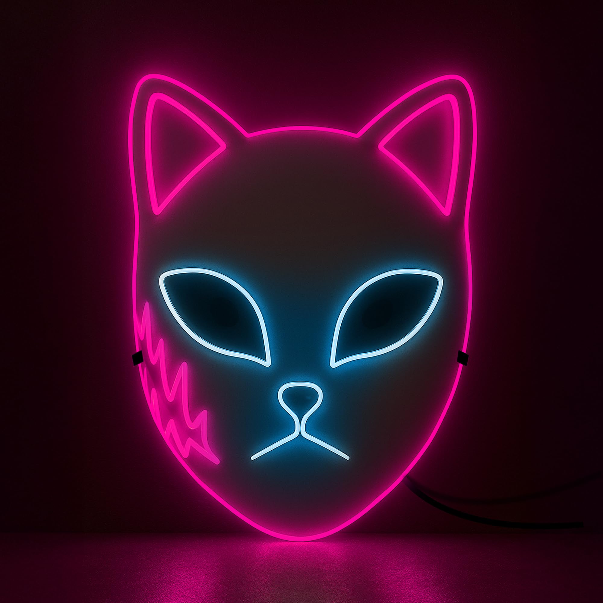 KatchOn Halloween Mask LED Light Up Bunny Mask - Purge Realistic Movie Cosplay Halloween Cosplay Party