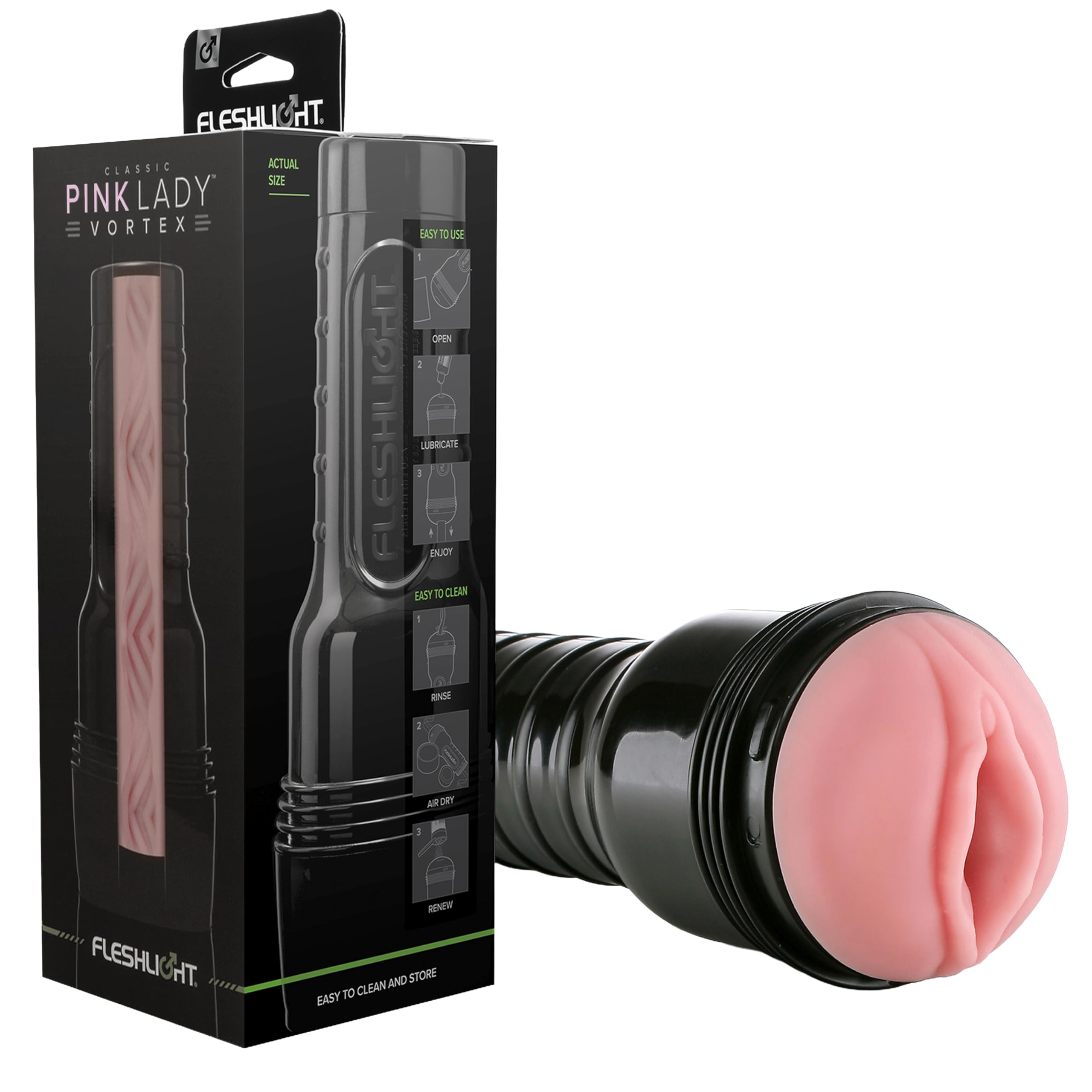Fleshlight Pink Lady Vortex  Discreet Male Masturbator with Realistic  SuperSkin Texture for Intense, Lifelong Pleasure and Ultimate Sensation :  Amazon.co.uk: Health & Personal Care
