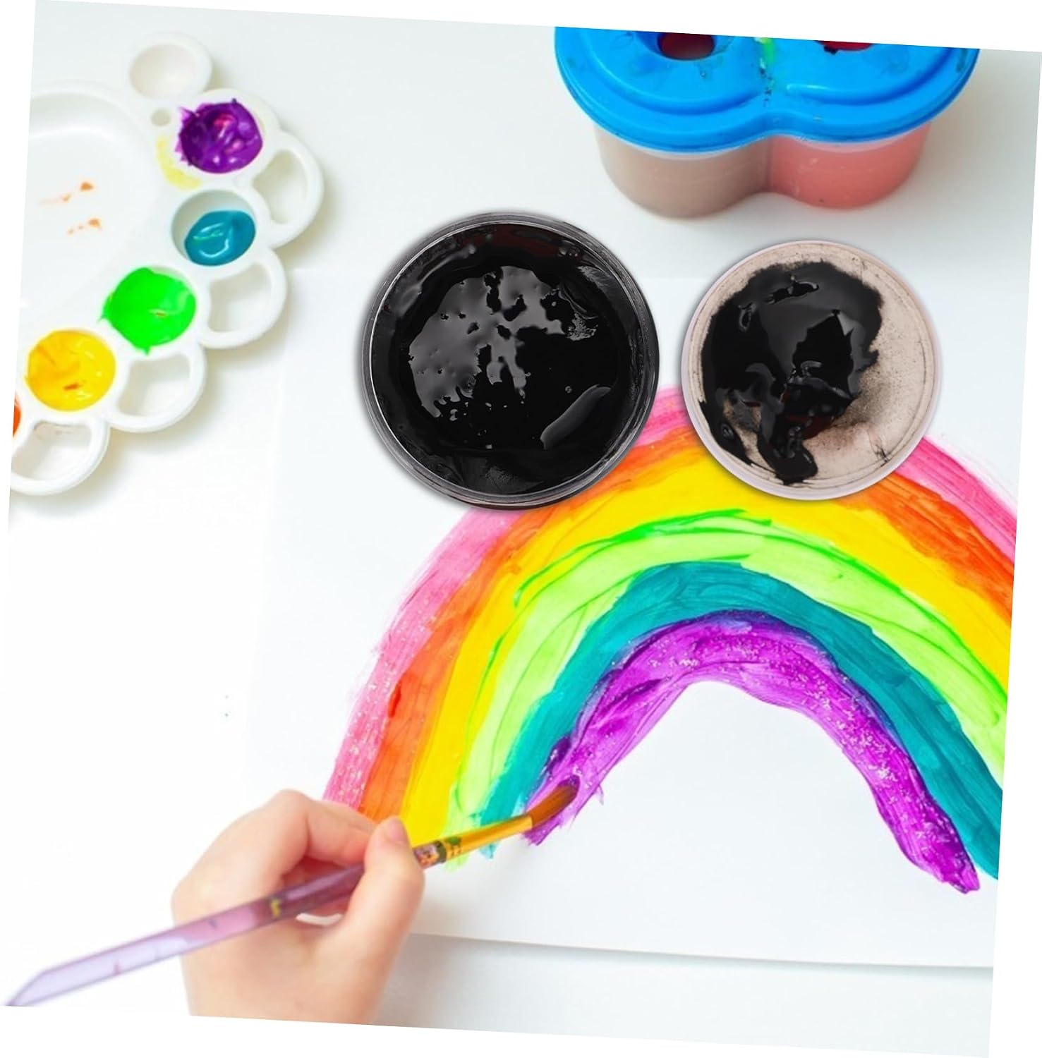 Ipetboom 300ml Water Based Printing Ink for Painting and Creation, Lightweight Black Color Paste Pigment Suitable for Artists and Professional Watercolor Painters
