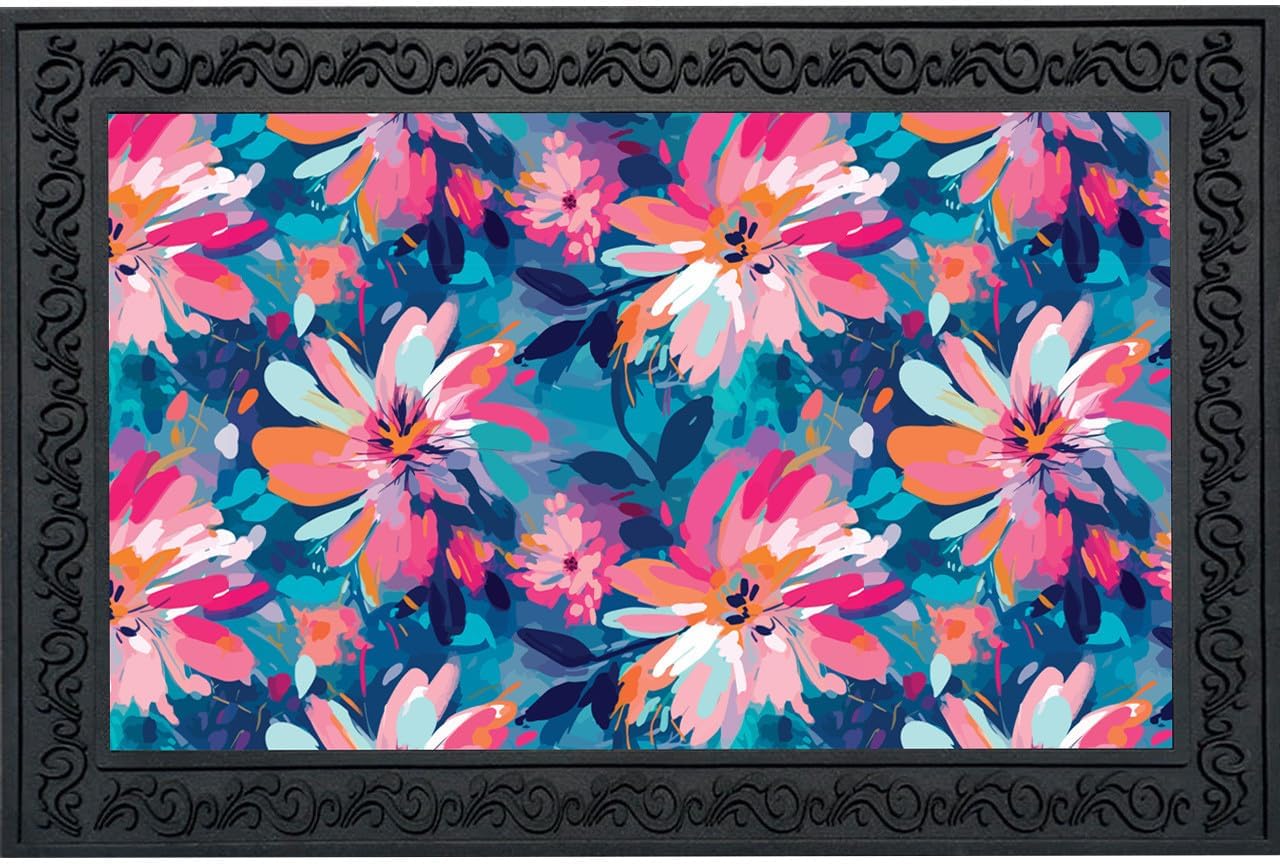 Briarwood Lane Blue and White Floral Doormat