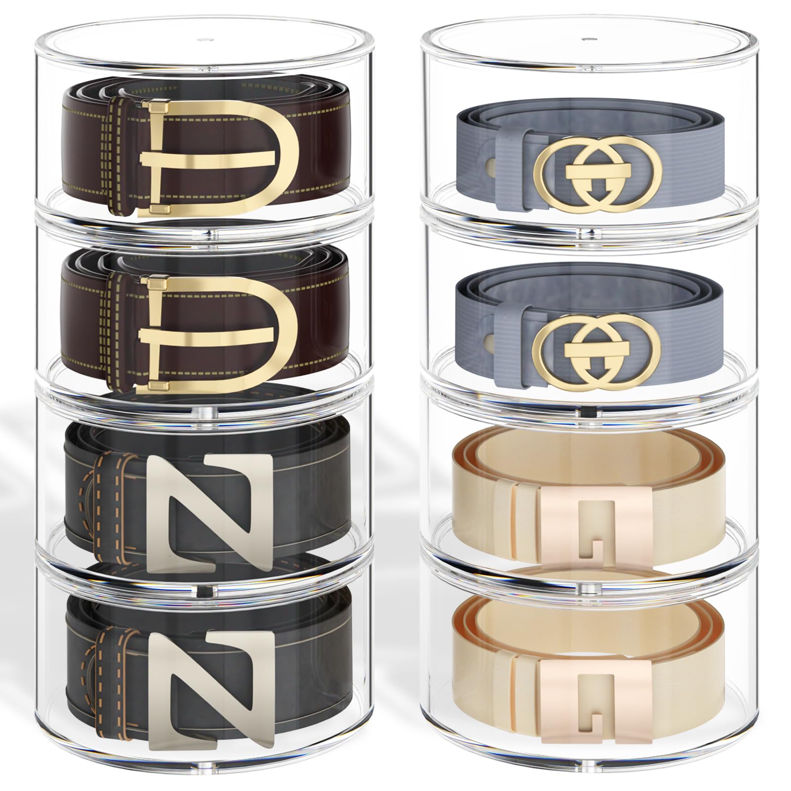 Boîte de ceinture empilable pour dressing et placard moderne