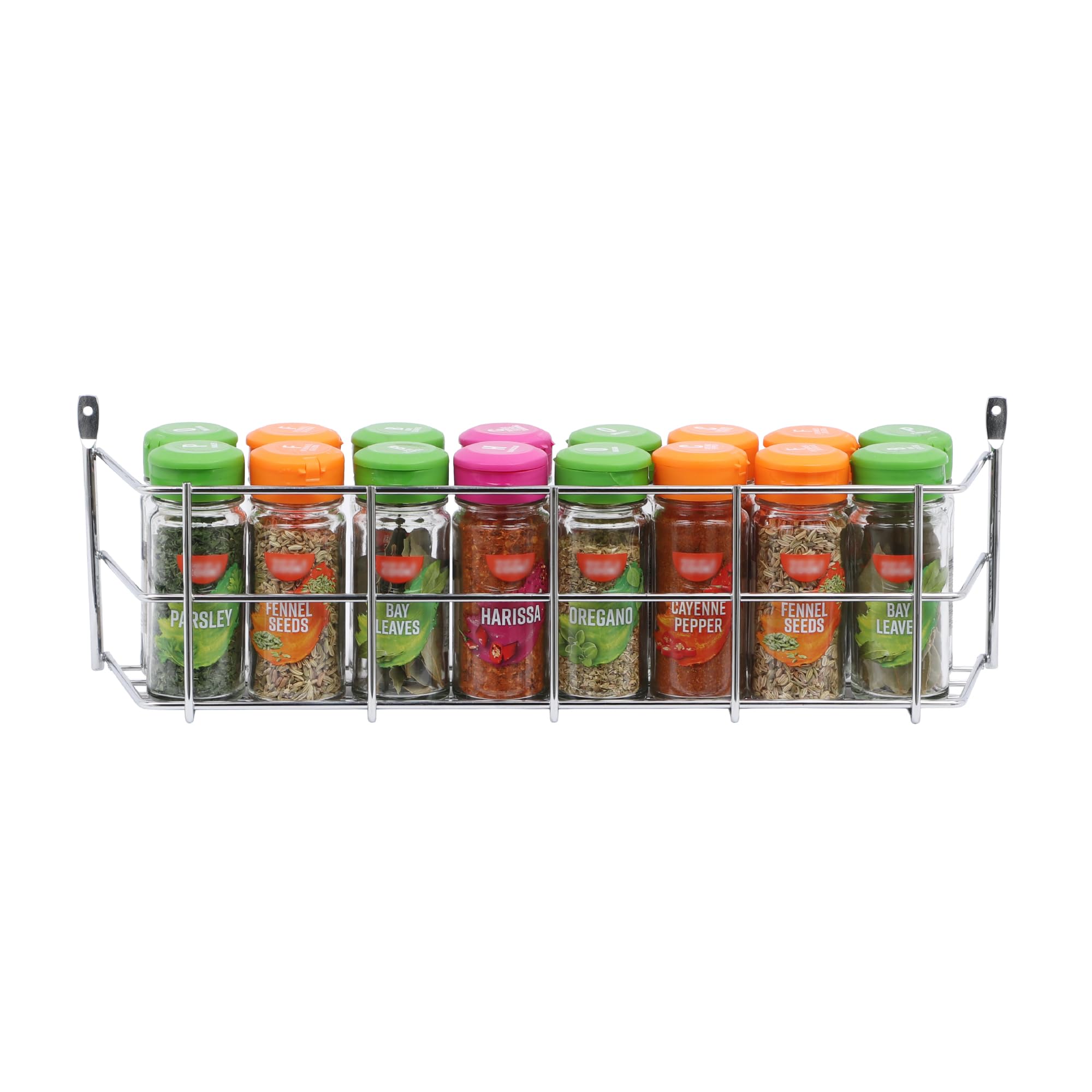 Spice Herb Rack Kitchen Cupboard Door Wall Storage Organiser 1-Tier Buckingham