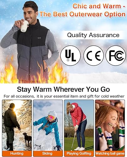 Miniatura 4 de Heated Vest for Men Women - 17 Heating Zones USB Warming Vest Electric Rechargeable Heat Vest (Battery Not Included)