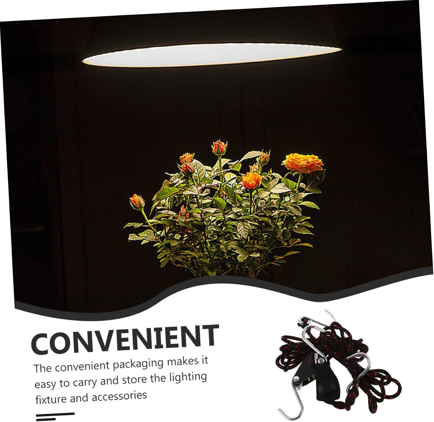 Versatile Tent Light Hanger Plant Light Hanger with Adjustable Rope Hook Load-Bearing Hook Rope