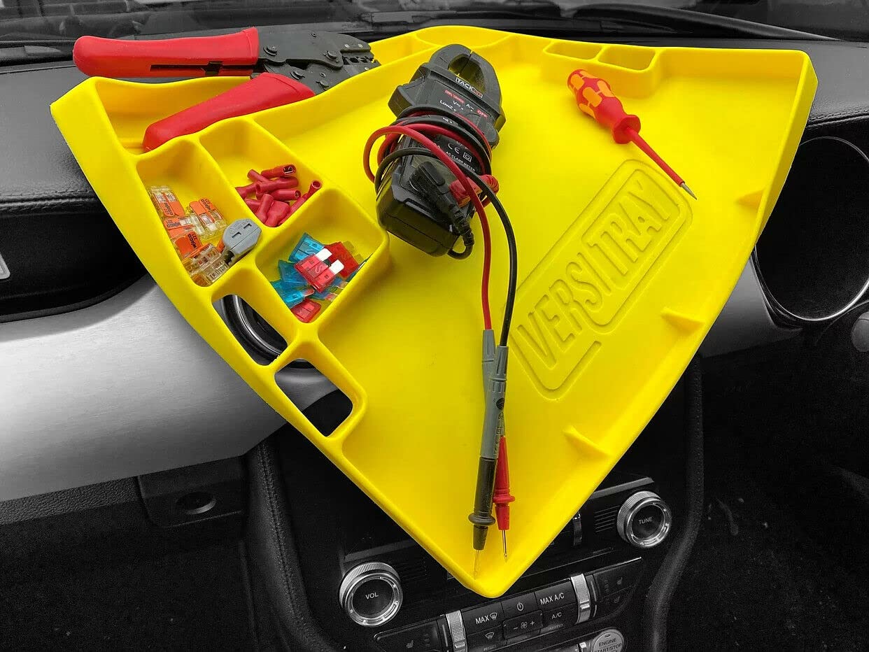 VersiTray Flexible Anti Slip Tool Tray Parts Organiser DIY, GARAGES, Engineering, Yellow