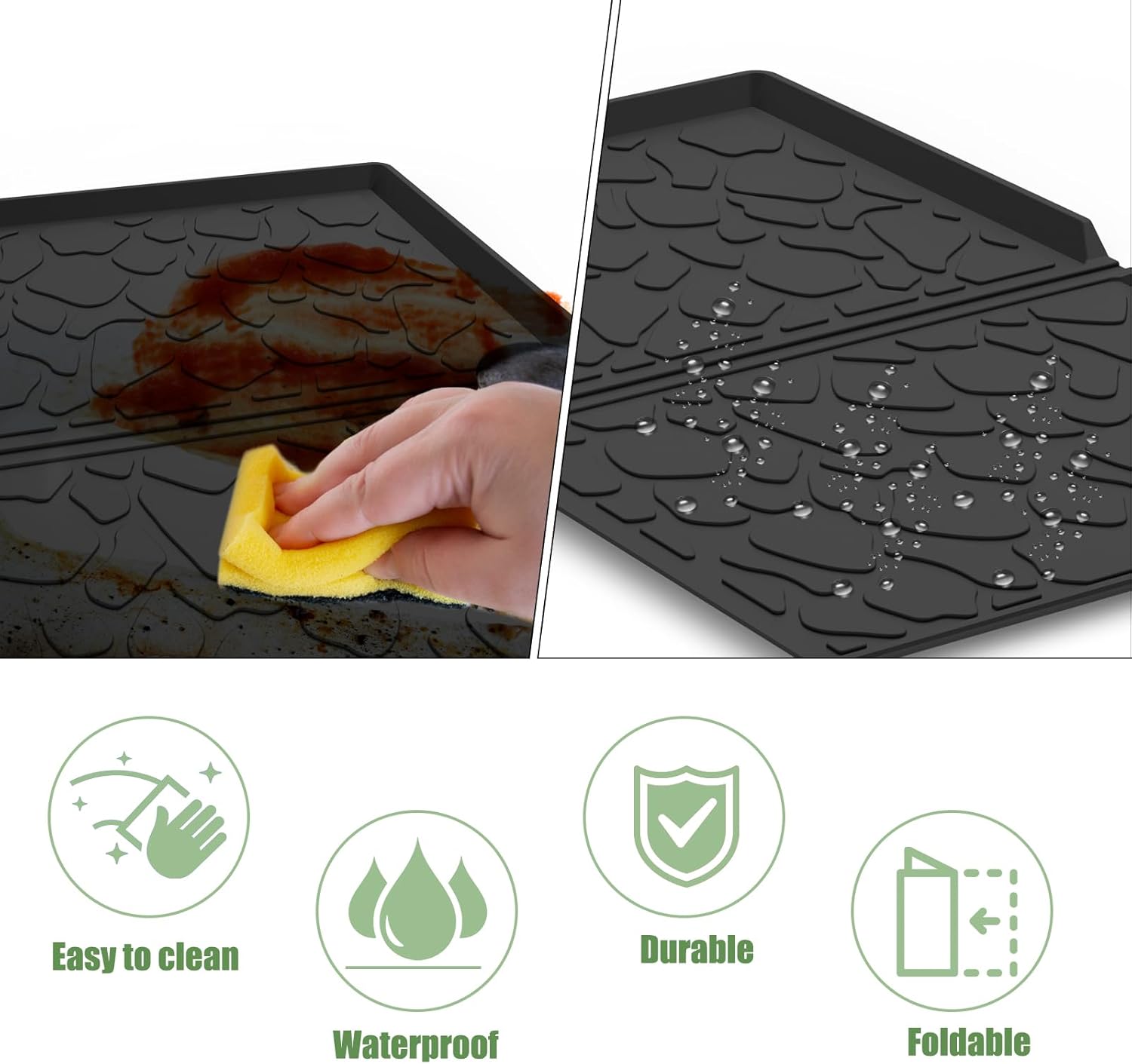 Vodolo Silicone Mat for Wonderfold Wagon W4,Luxe Accessories for Wonderfold Stroller to Protect Wagon from Sand, Dirt, and Water,Easy Clean