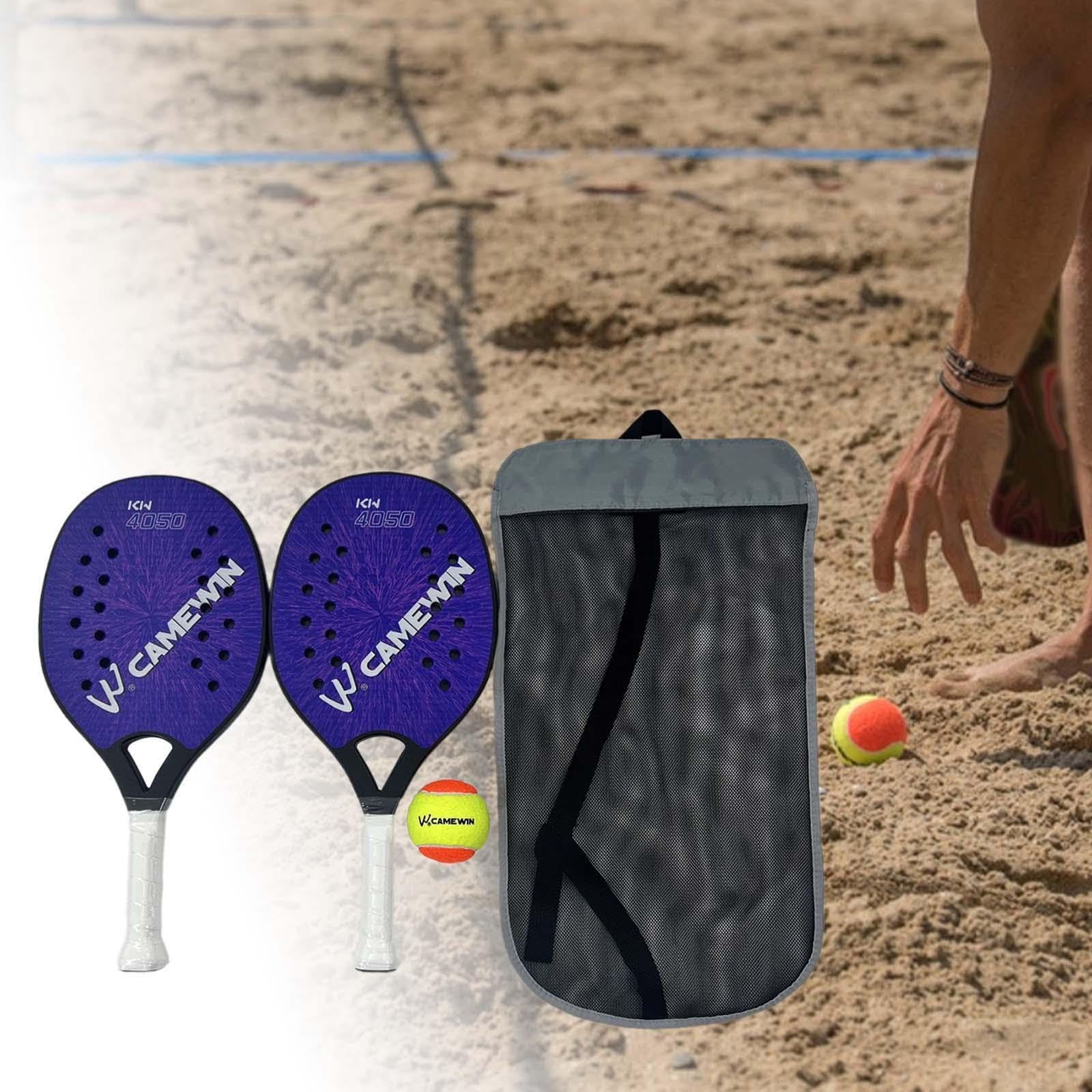 Colaxi Set di racchette da beach tennis di alta qualità con custodia per il trasporto, presa e durata migliorate