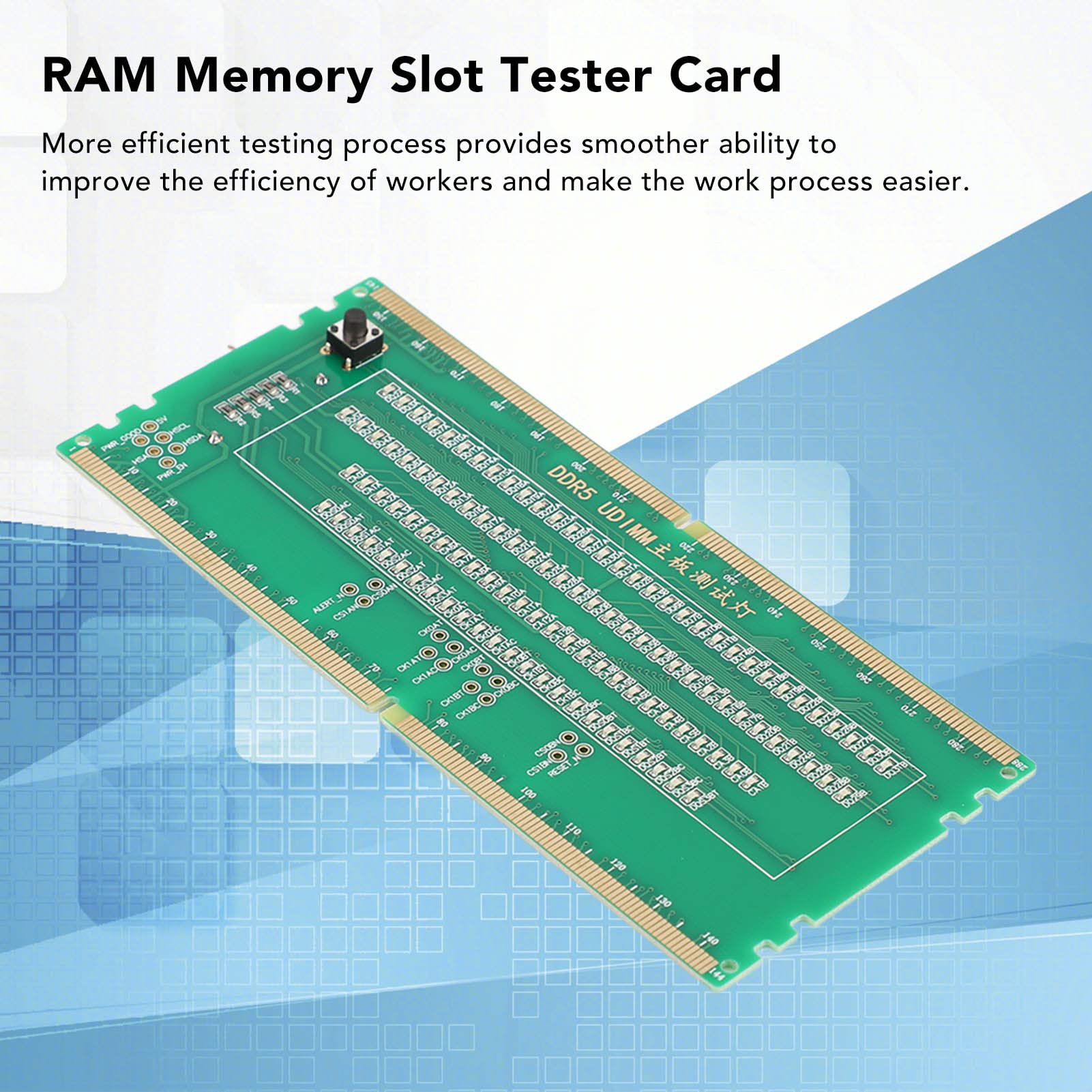 Tester gniazda pamięci RAM, karta testowa karty testowej, płyta główna Ddr5, tester gniazd pamięci, testery komponentów kart (zielony)