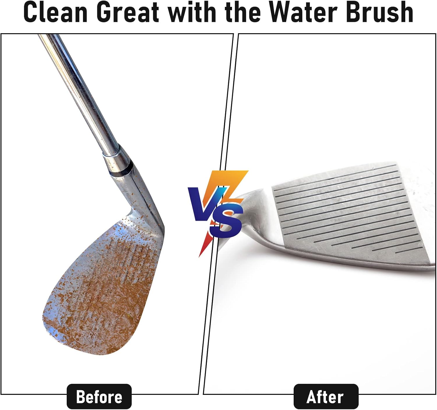2 Pack Club Cleaner Groove Tube Golf Brush With Leakproof Reservoir, Squeeze Bottle for Easy Cleaning, 7 Inches Tall