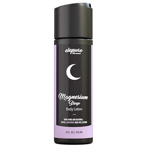 Loción para dormir de magnesio con lavanda y melatonina, crema de noche de aplicación tópica, alta potencia, materiales orgánicos, tamaño grande,