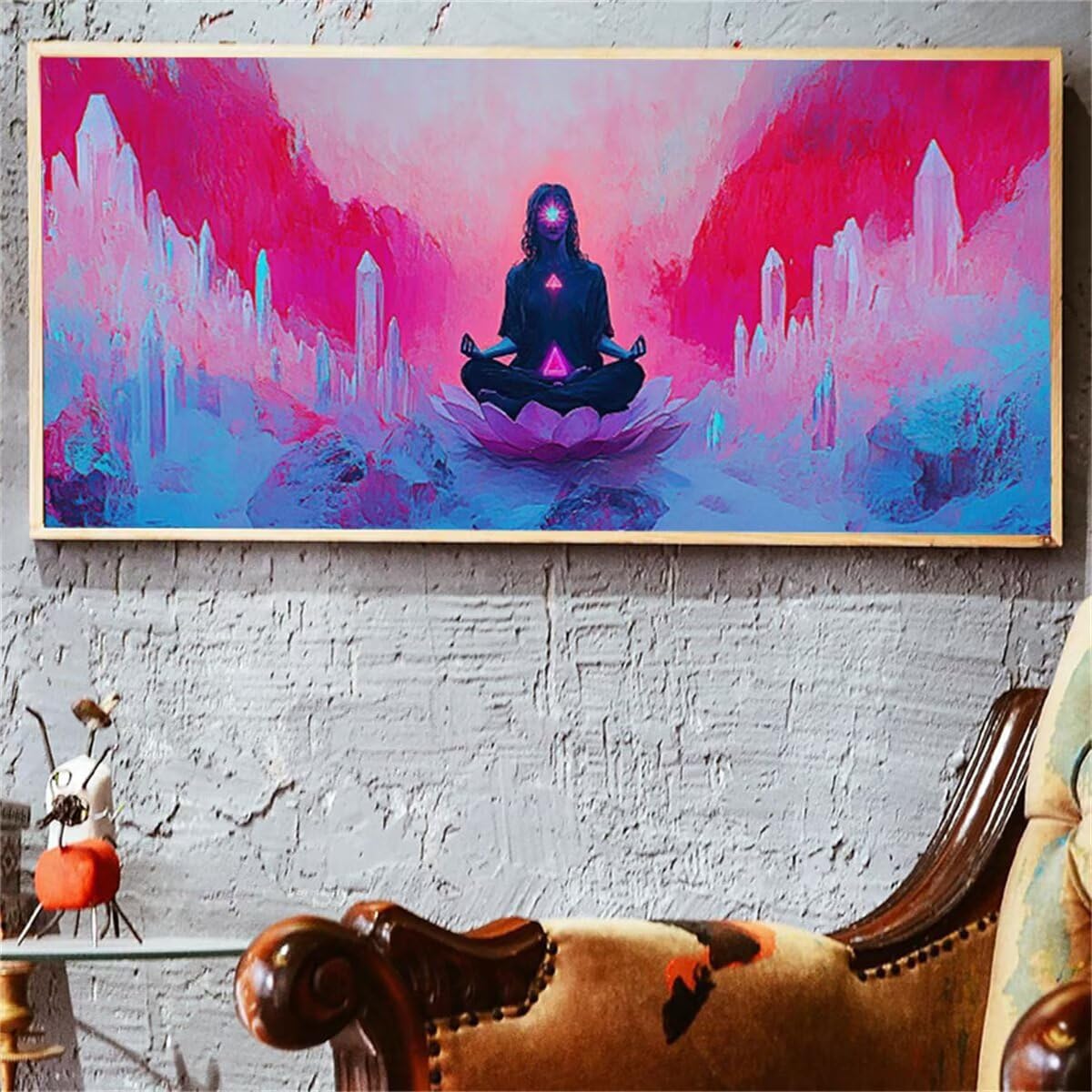 Malen Nach Zahlen Erwachsene Abstrakt, KunstMalen Nach Zahlen Kinder, DIY Paint by Numbers Leinwand mit Pinseln Und Acrylfarben für Zimmer Deko, Geschenk für Frauen, Ohne Rahmen 60x120 cm W-7556