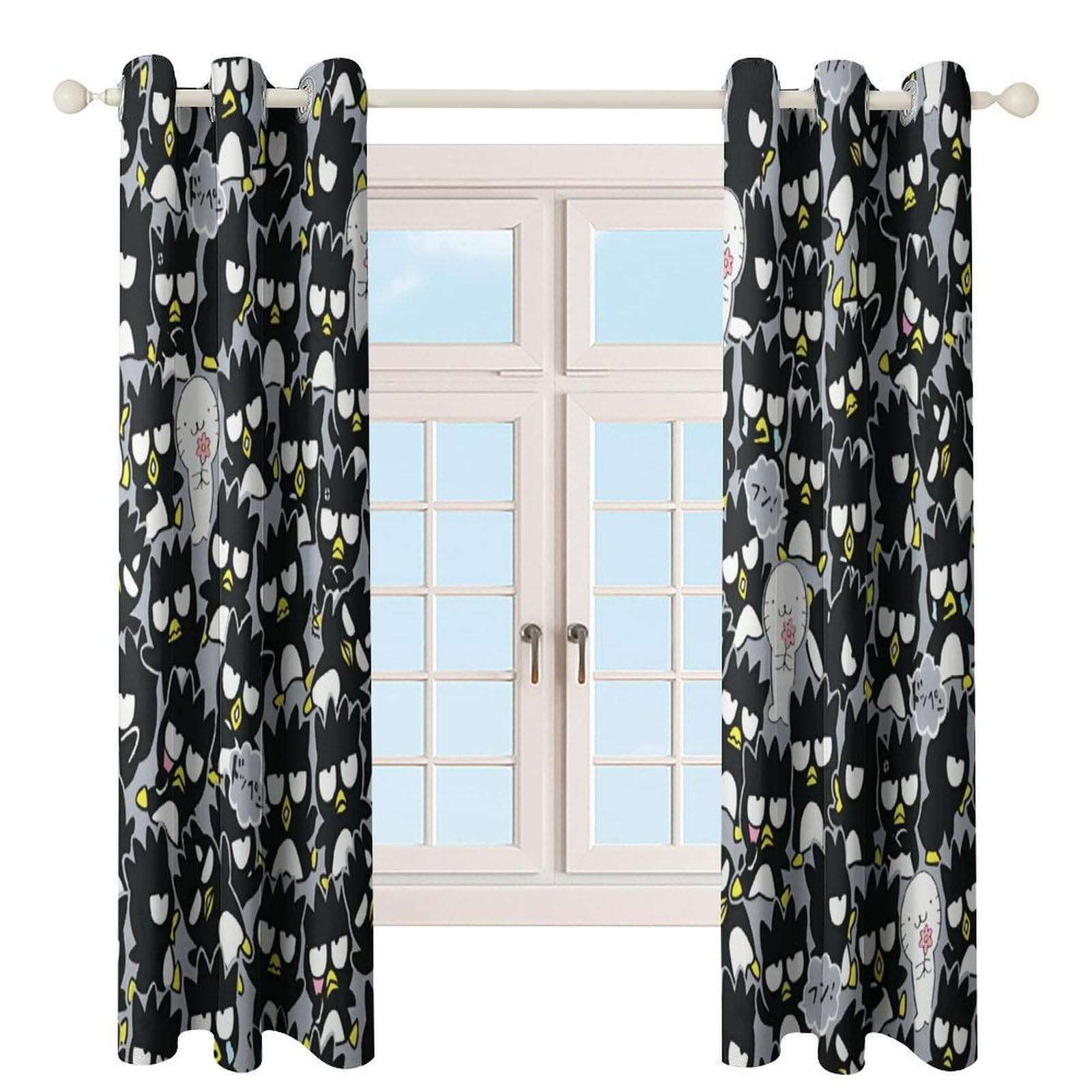 Amazon｜バッドばつ丸カーテン 遮光 断熱 防寒 カーテン2枚