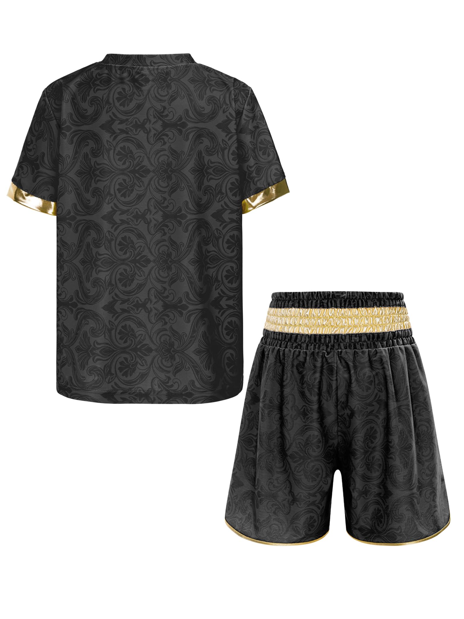 Bambina Maglietta Boxe Bambino Uniforme Costume Pugile T Shirt Nero 11-12 anni