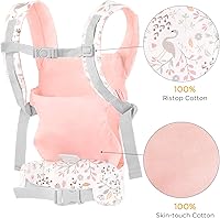 Vista 7 de Portador de Muñeca de Bebé GAGAKU, Portador de Juguete para Muñecas, Accesorios para Muñecas Bebé Reborn para Niñas y Niños – Rosa (Flamingo)