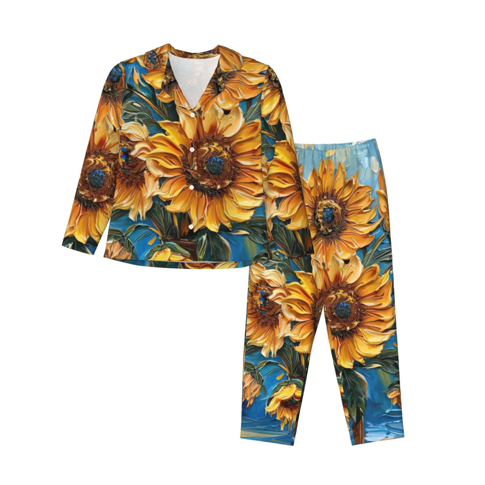 Pyjama imprimé tournesol pour des soirées cocooning et douces - 8