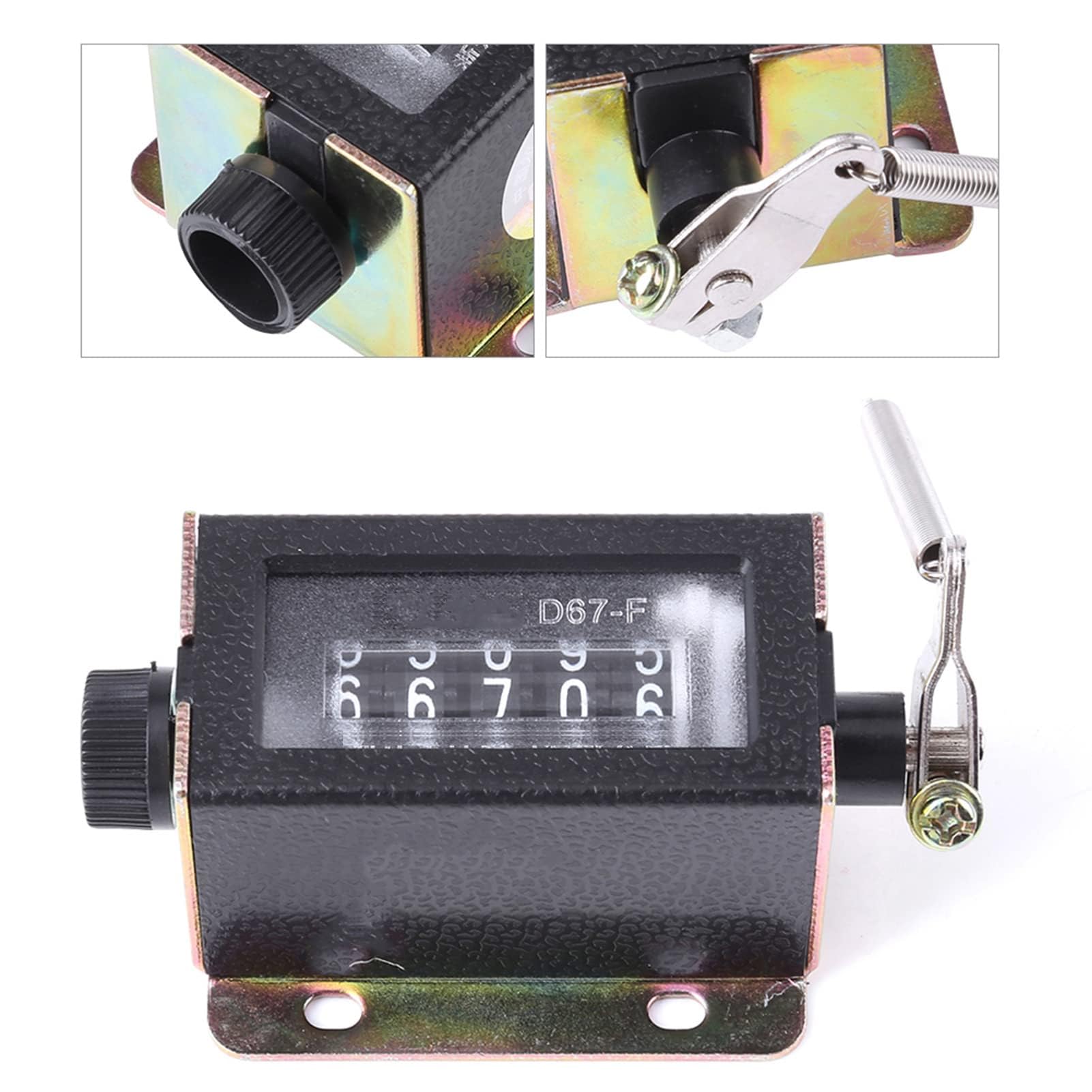 Contador Mecánico de 5 Dígitos Manual Restablecible D67-F