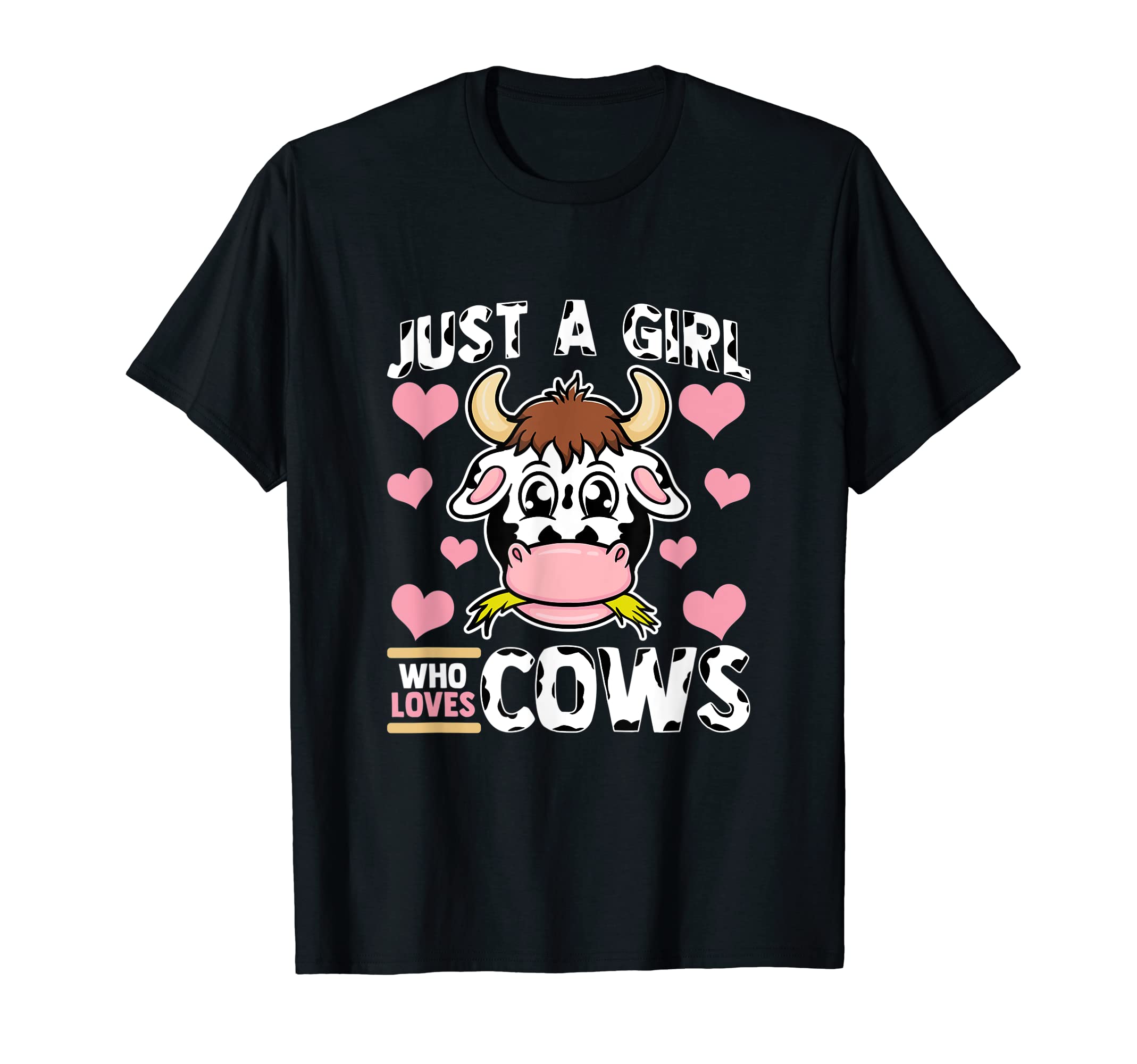 Best CowTees Funny Farmer TeesGirls Cow Lover Girl Loves Cows T-Shirt