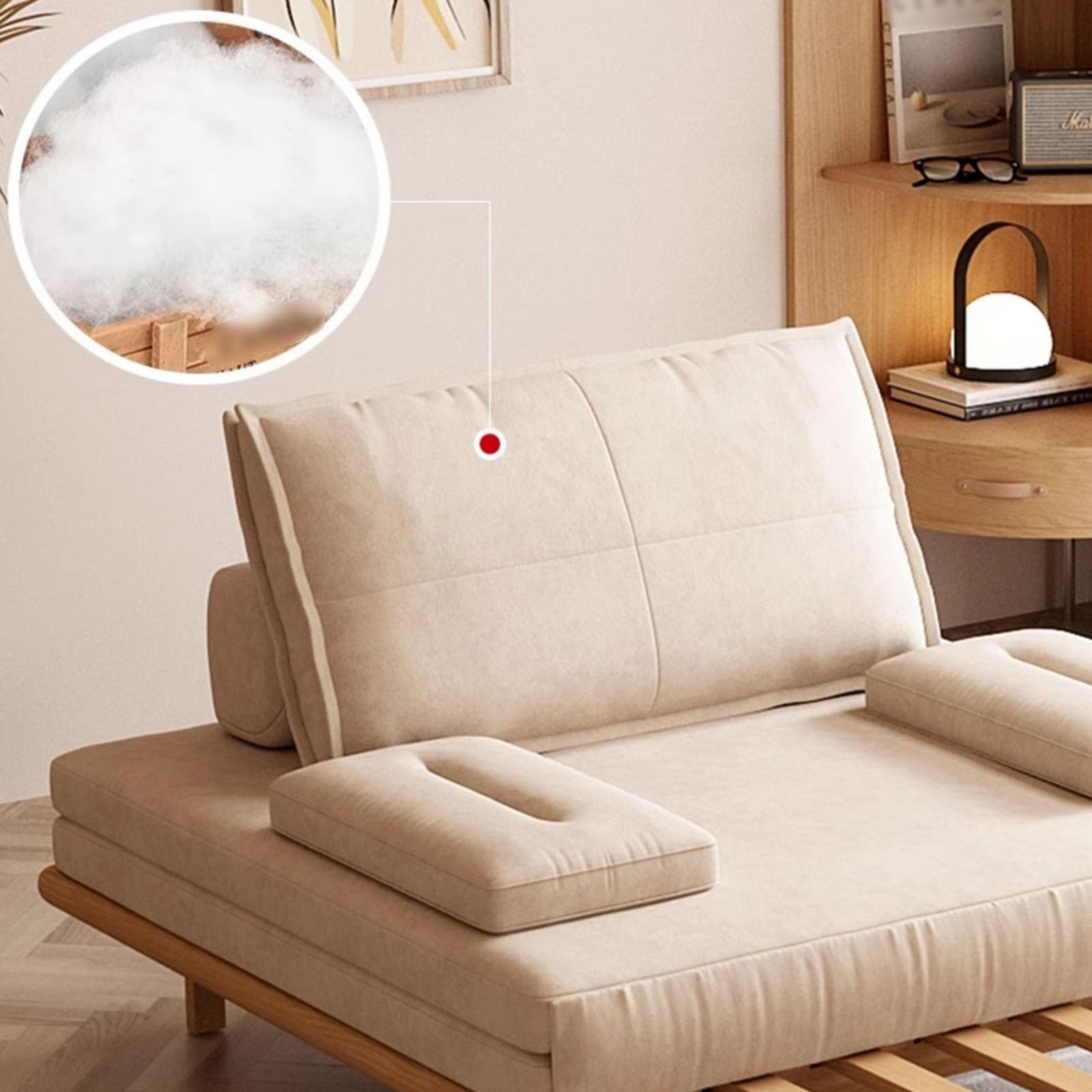 Rozkładana sofa Wyciągana sofa - nowoczesne, współczesne łóżko oszczędzające miejsce, łatwo składane meble do salonu, dla gości domowego biura