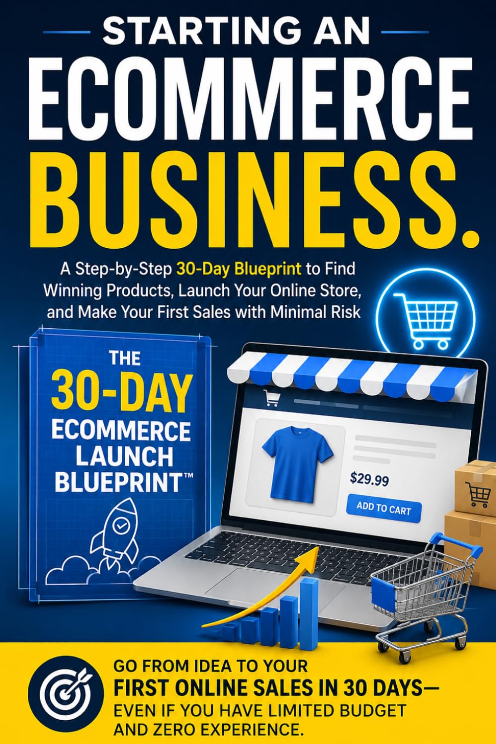 Starting an Ecommerce Business: A Step-by-Step 30-Day Blueprint to Find Winning Products, Launch Your Online Store, and Make Your First Sales with Minimal Risk