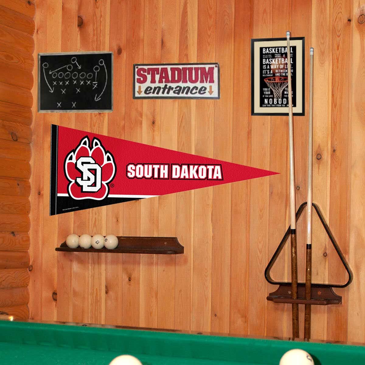 College Flags & Banners Co. South Dakota Pennant Full Size Felt