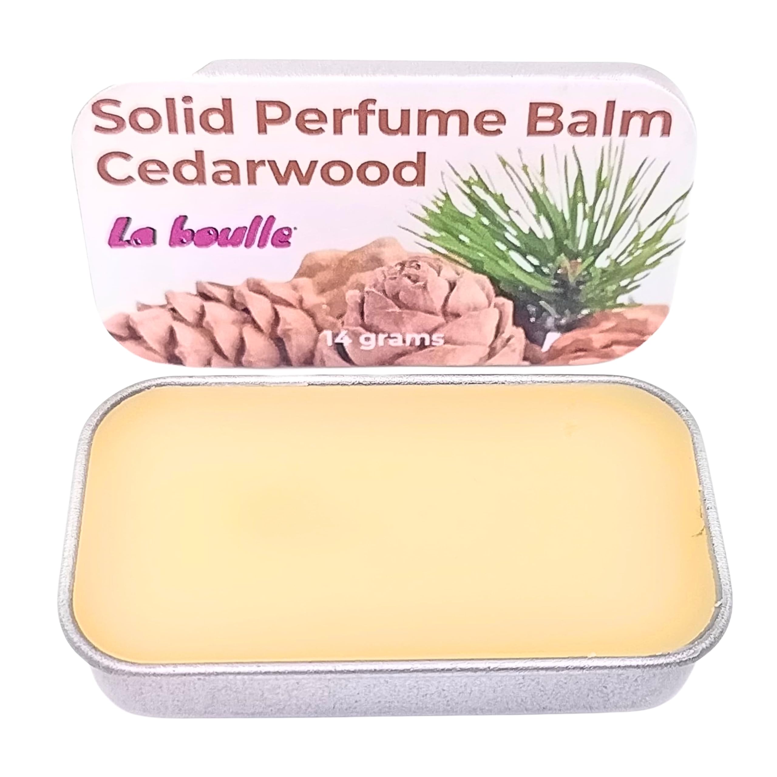 Solid Perfume Balms. Handmade. 14 gr. Only natural ingredients. Long lasting perfume. (Cedarwood)