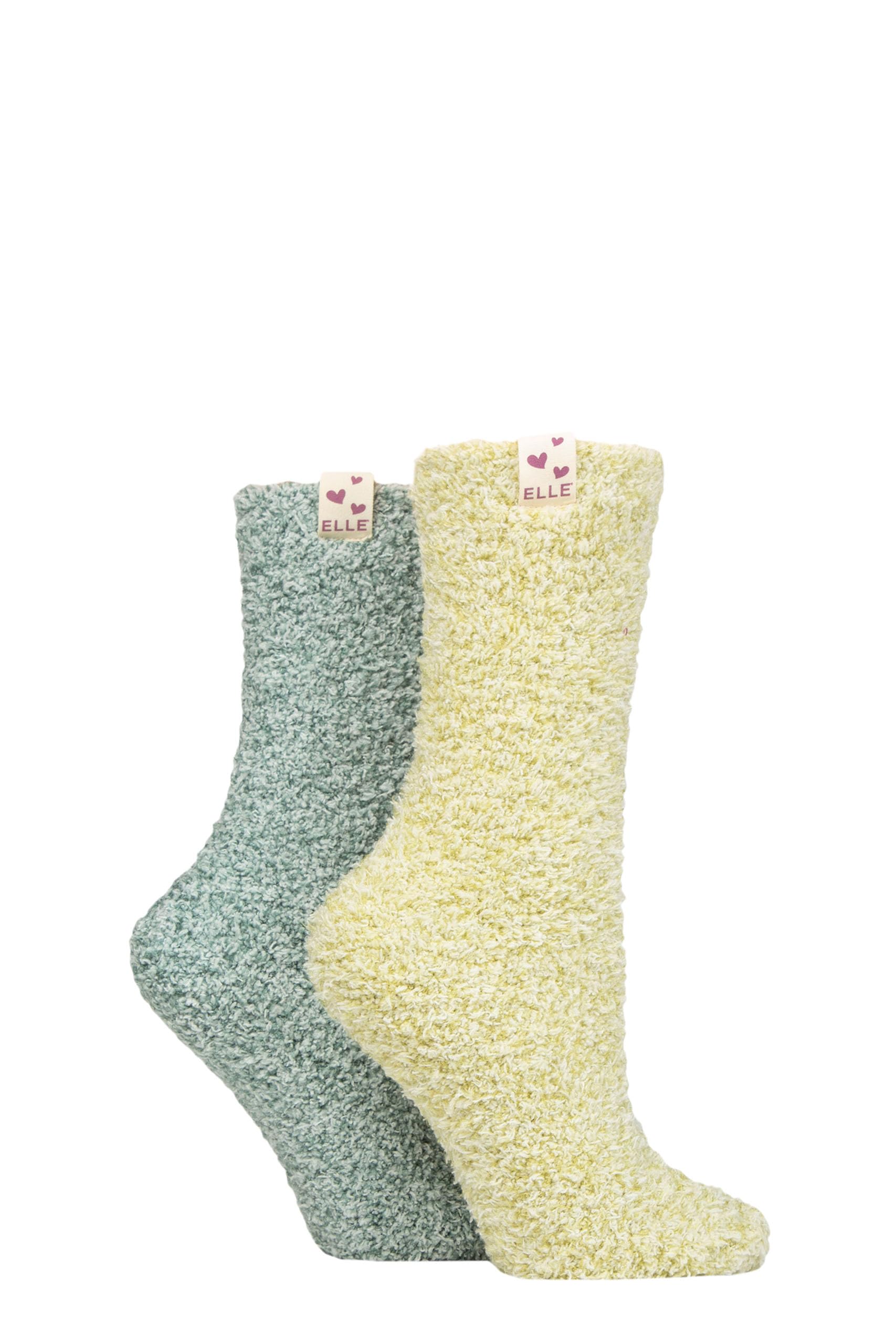 Elle Women's Autumn Apple Bed & Slipper Socks - Soft, Cosy & Warm In Many Colours For Home And Lounging, A Gift Idea For Christmas Pack Of 2 Size 4-8 4-8