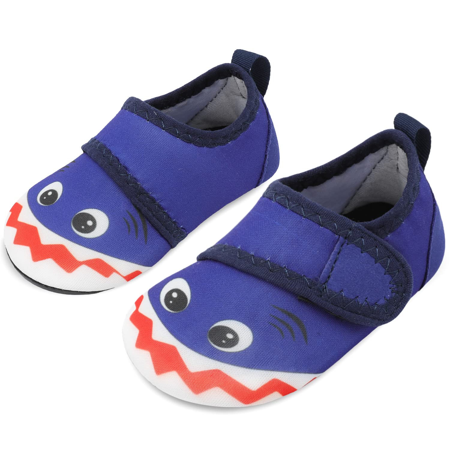 JIASUQI Baby Barefoot Quick Dry Comfort Casual Water Shoes Socks,Big Shark 12-18 Months