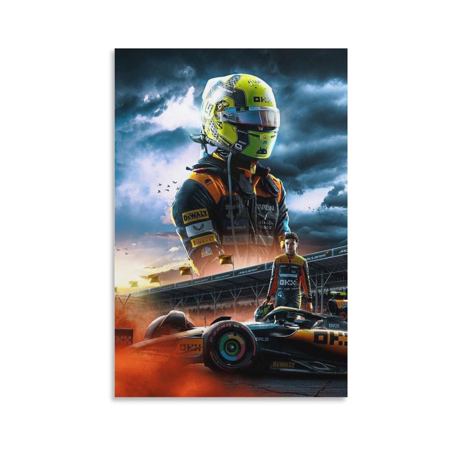 – Lando-Norris Formula One F1 Driver Poster Poster Painting Canvas Wall Art Living Room Posters Painting 12x18inch(30x45cm)