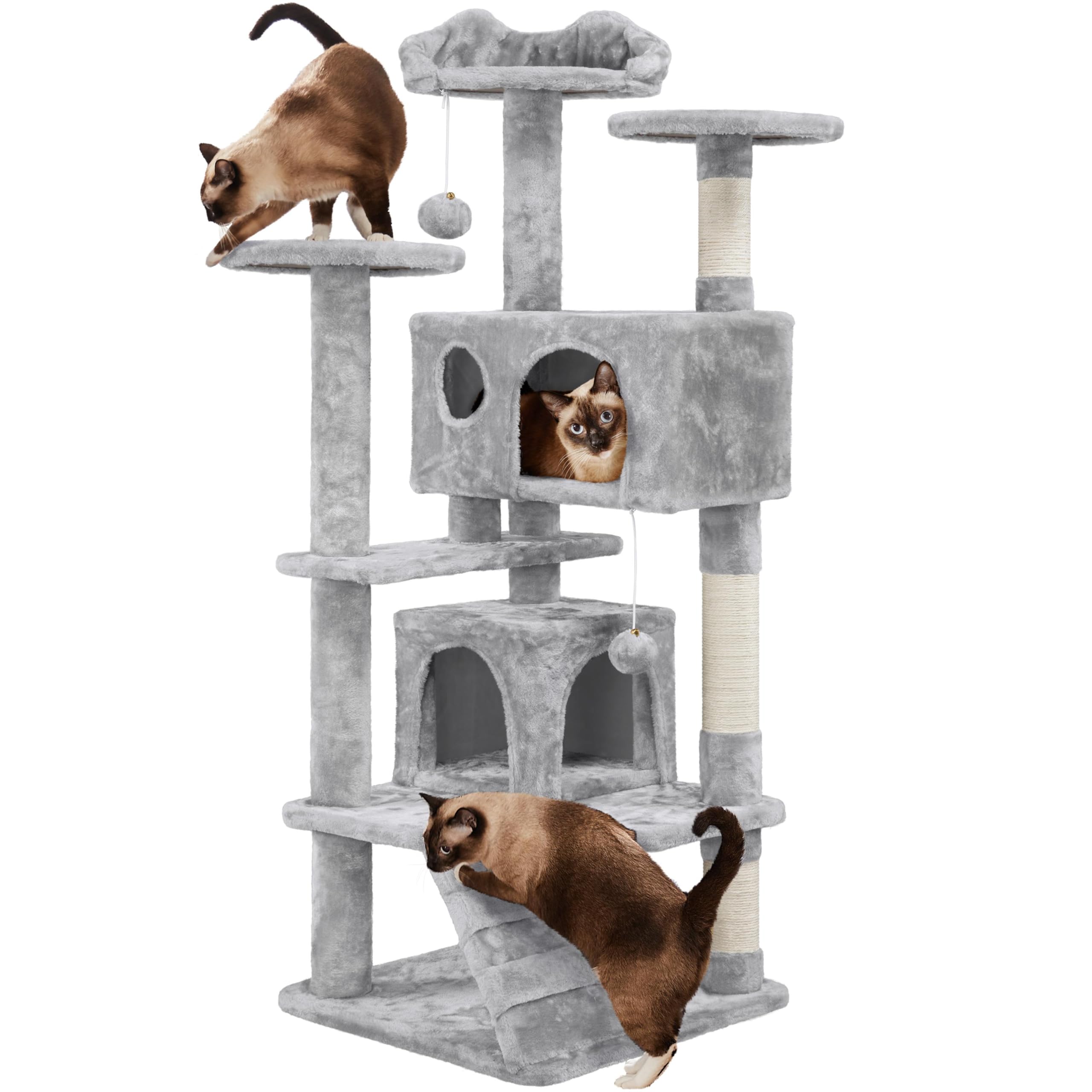 Amazon.com : Yaheetech 54in Cat Tree, Multi-Level Cat Tower with