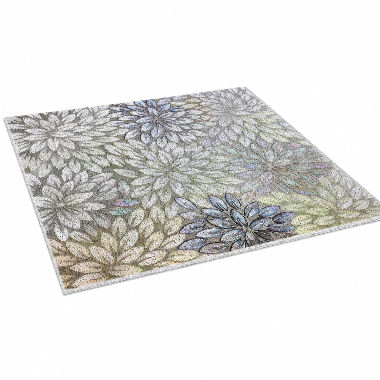 Tappetino da Bagno in PVC Antiscivolo, 80x120cm (Anello cavo) | Superficie lavabile, Tappeto Tagliabile, Decorazione interna, Per spazi piccoli