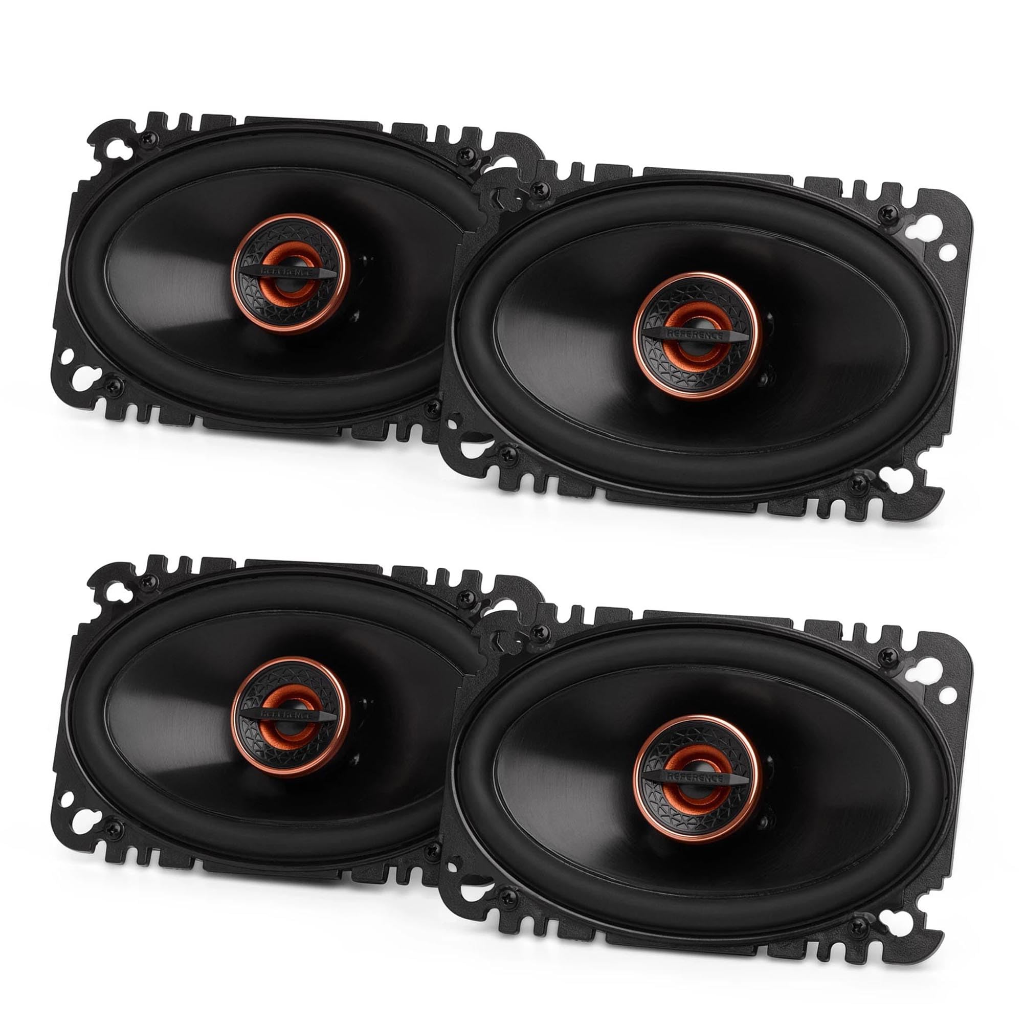 Infinity (2) Pairs REF467F Reference Series 4” x 6” Two-Way car Audio Speaker